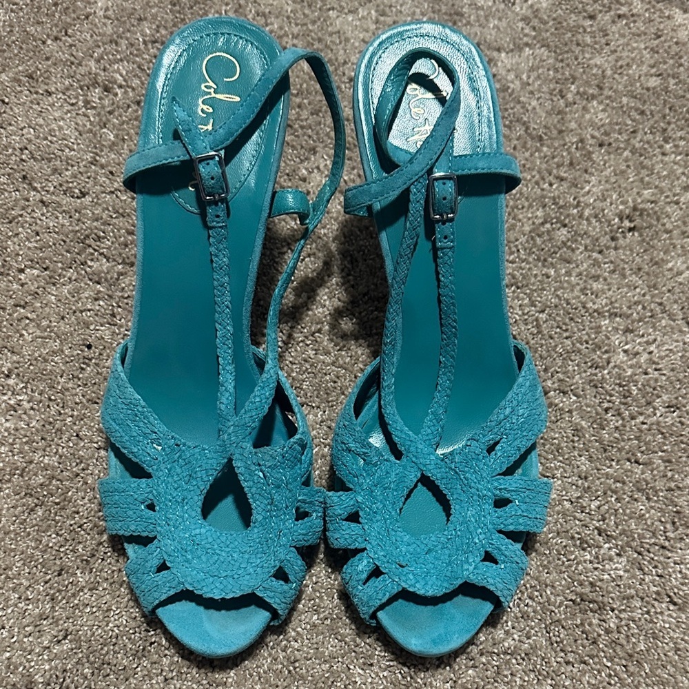 Cole Haan Nike Air Teal Strappy Sandals